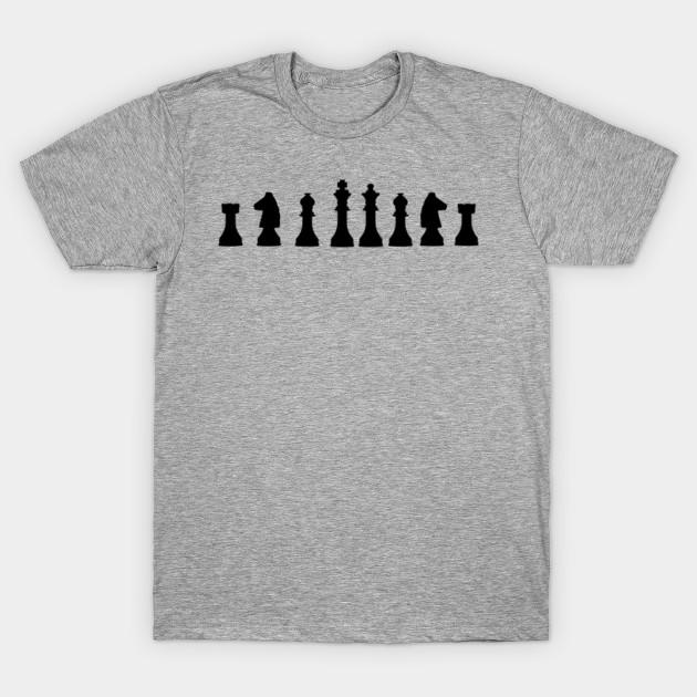 

New Fashion Men T Shirt Limited Edition Exclusive Chess Pieces Lineup Print Short Sleeve Tops Tees Casual M сірий колір