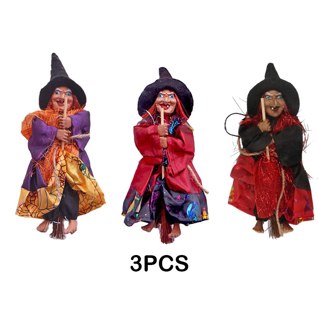 3 stk Halloween Hekse Dukke Slitesterk Og Lett Halloween Pynt. Halloween Heksedukker
