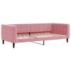 Vidaxl Sofa Z Materacem Do Spania, Różowa, 90X200 Cm, Aksamit