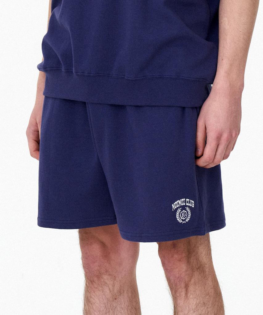 Moz Moz Laurel Embroidered Training Shorts Navy