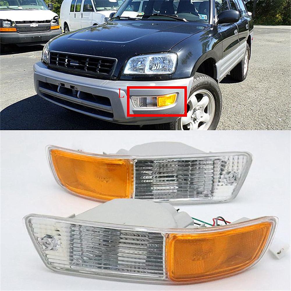 

2pcs Turn Signal Corner Side Marker Parking Lights for Toyota Rav4 1998-00