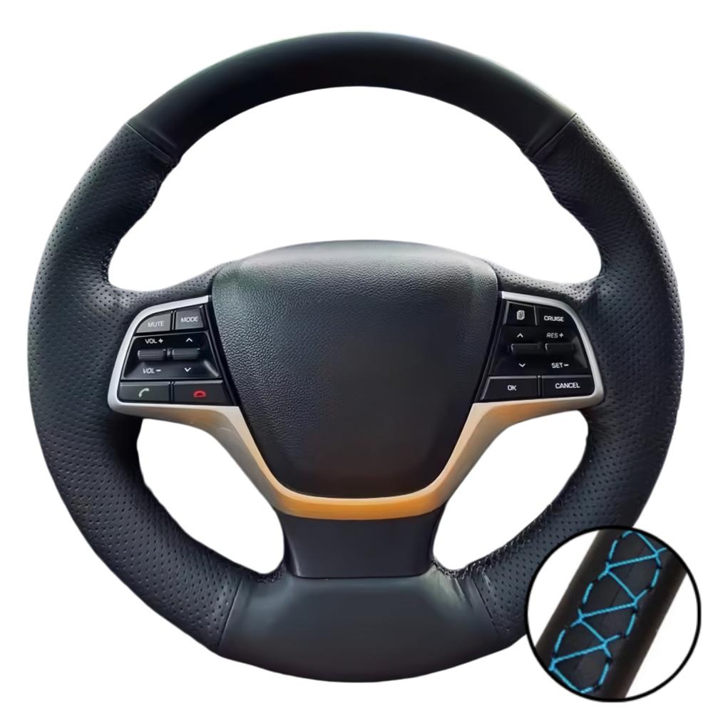 Car Accessories Braid Artificial Leather Solaris Accent Steering Wheel Cover For Hyundai Elantra 4