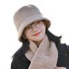 SIGGI Bucket Capelin Solid Cold Gift Idea Women's Hat, Hat, Wool, Thick, Casual, Slimming, Weather, Cycling, Fall/Winter, (M, Camel)
