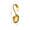 Cutlery Stainless Steel Curved Handle Spoon Rustproof Portable Serving Spoons Comfortable Grip Safe Dessert Spoons Buffet