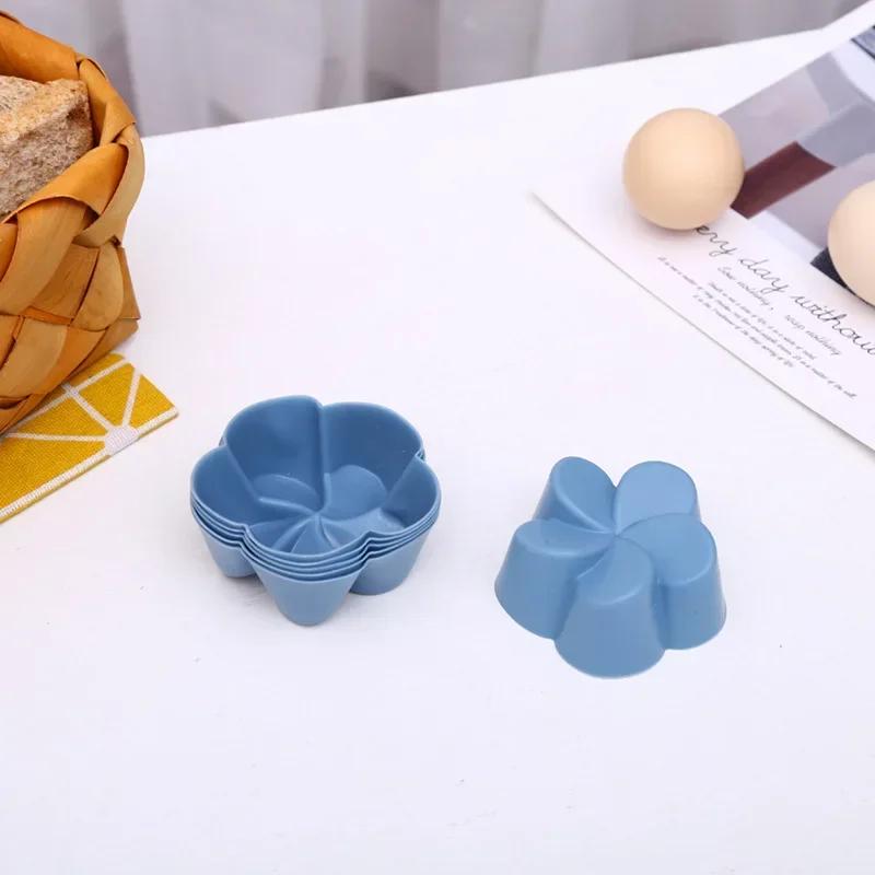 Silicone Mold For DIY Cupcake And Muffin, 6 Pcs Silicone Cake Cupcake Cup Cake Tool Bakeware, Random Color