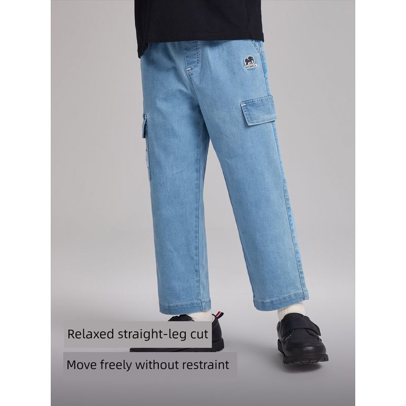 David Bella Children's Pants Boys' Jeans Cargo Pants 2026 Spring New Boys' Straight-Leg Trousers Children's Clothing