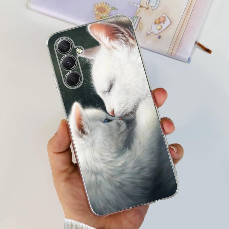 For Samsung Galaxy A25 5G Case Silicone Soft TPU Bumper Cute Cartoon Cat Butterfly Phone Cover For Samsung A25 5G 2023 A 25 Capa