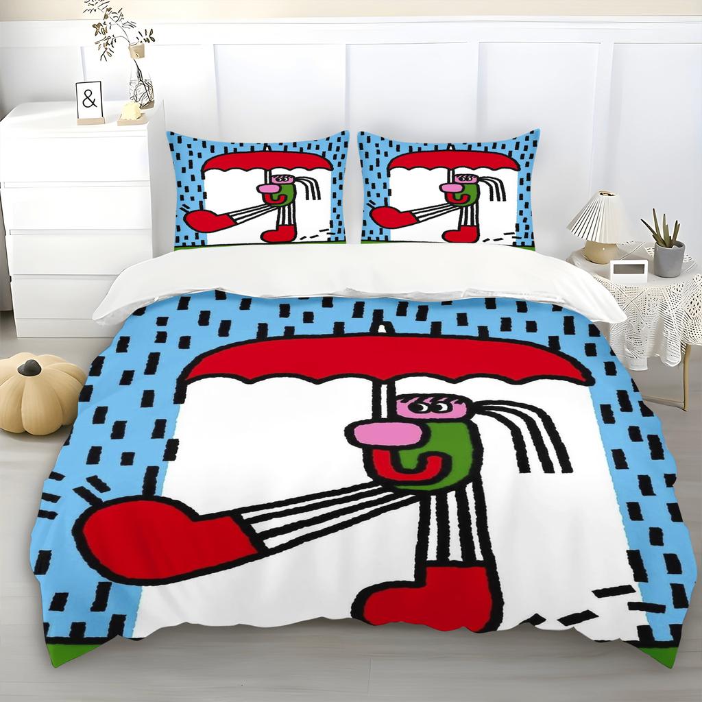 Duvet Cover Funny Patterns Cartoon Digital Printing Home Pillowcase Set Adult Bedroom Children Comforter Bedding