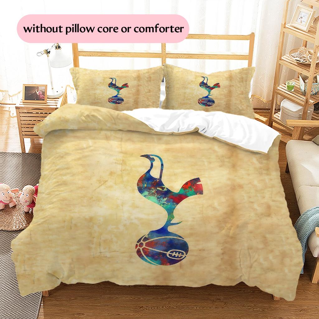 Tottenham Hotspur Football Club Pattern Bedding Quilt Set Home Decoration Gift (1 * duvet cover + 2 * pillowcase without core)