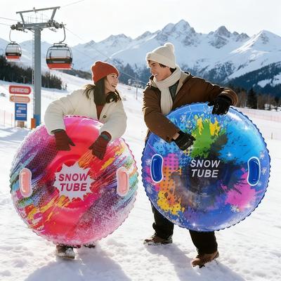 Colorful and Fashionable Inflatable PVC Foldable Winter Ski Ring Suitable for Snow Drifting/outdoor Leisure Family Activities