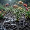 Anello di Supporto Metallico per Piante, Gabbia Decorativa a Gabbia per Peonie da Giardino, Anello Decorativo Grow-Through per Piante, Palo ad Anello Fiorito Impilabile per Piante da Casa, Dahlia, Crescita Iniziale