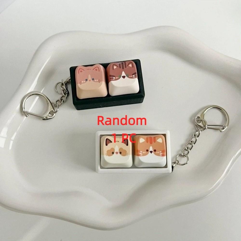 Keyboard Stress Relief Clicker Mechanical Cat Fidget Keychain Children Adults E