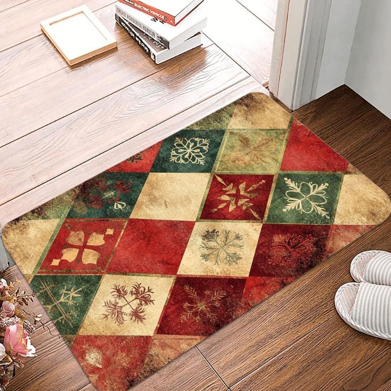 Weihnachtselemente Rutschfeste Wasserdichte Fußmatte Leicht zu Reinigen Eingangsfußmatte Heimdekor Langlebig Minimalismus Mode und Schön