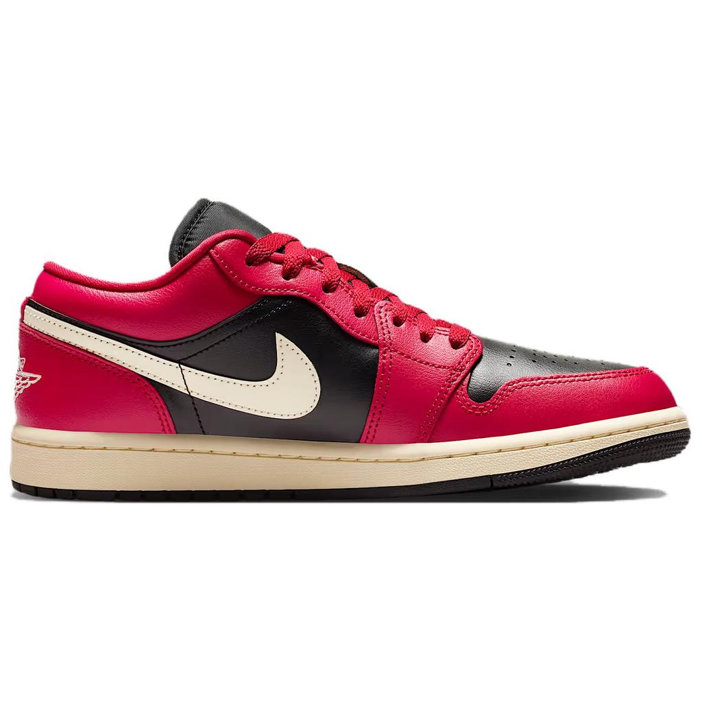 Air Jordan 1 Low Mystic Hibiscus Black Women Sneakers Red Coconut-Milk DC0774-605