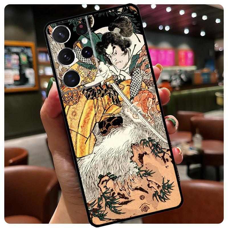 

Anime Japanese Samurai Phone Case For Samsung Galaxy S23 Ultra S21 S22 S24 S25 Ultra S9 S10 Plus S24 S25 FE Cover Galaxy S23