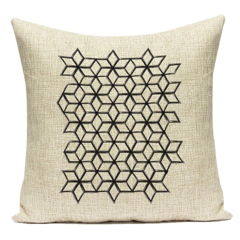 Geometric Pattern Decorative Black White Stripe Pillowcase Deer Cushion Cover Throw Pillow Sofa Car Decoration Pillowcover