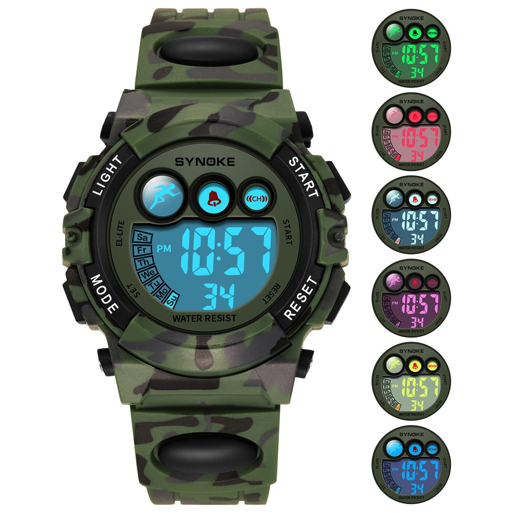 Kinderuhr, Jungenuhr für 3-15-jährige Jungen, Digitale Sport-Outdoor-Multifunktionsuhr für Kinder, 50 M wasserdicht, mit Wecker