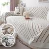 Chenille Sofa Cover, Tassel Edge Decoration, Dustproof Cat Scratch Living Room Sofa Cushion 1, 2, 3, 4 Seasons Universal