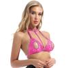 Kvinners rene blonder Uforet trådløs BH-topper Halter Neck Strappy Hollow Out BH