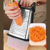 4 Sides Box Grater Cheese Grater with Container, Stainless Steel Multipurpose Handheld Slicer for Vegetable Cutter Kitchen Parts