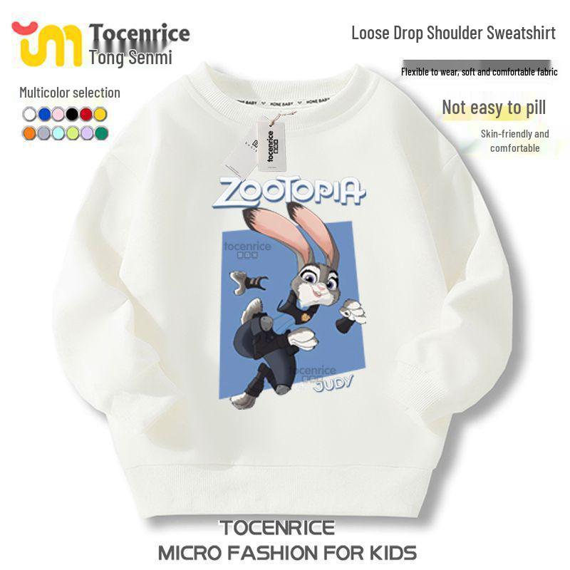 Zootopia 2 Fleece-Kapuzenpullover – Charakterkollektion für lässige Kinderkleidung