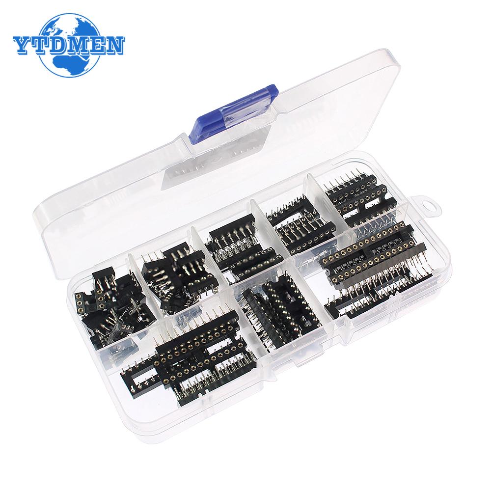 55 Stück/Box Original Rundloch IC Sockelanschluss DIP6 DIP8 DIP14 DIP16 DIP18 DIP20 DIP24 DIP28 Sockel 6 8 14 16 18 20 24 28pin