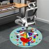 1pc Rainbow Cats Office Round Area Rug, Indoor Mat Suitable ForOffice, Under Office Chairs Bedroom Living Room Home Decor, Room Decot225