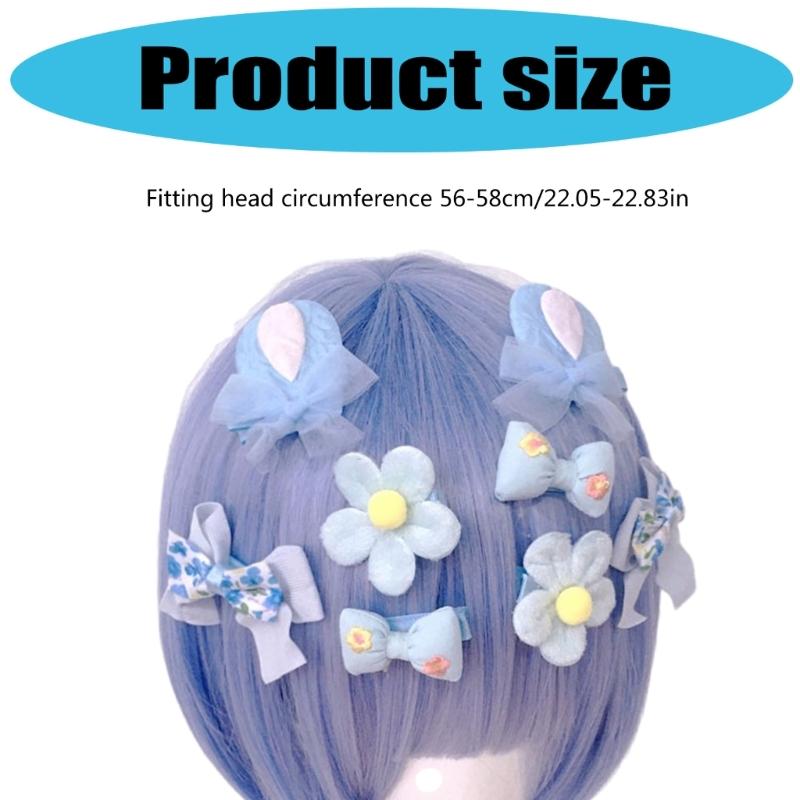 Casual Barrettes Hair Clip Flower Sweet Colorful Flat Clip Hairpin Colorful Bowknot 2000s Hair Clip for Bunches