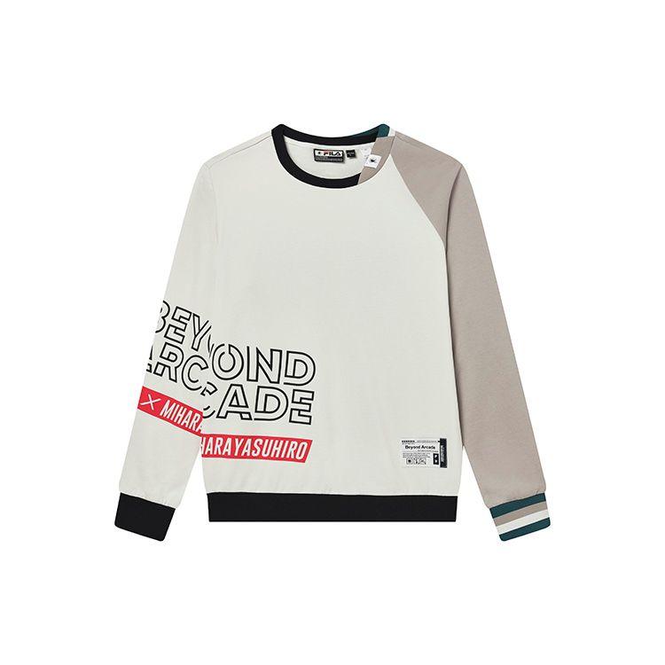 Fila X MIHARA YASUHIRO FW22 Color Block Letter Print Casual Pullover Sweatshirt Men Sweatshirt Morning-Dew-Gray F11M233203F-GY