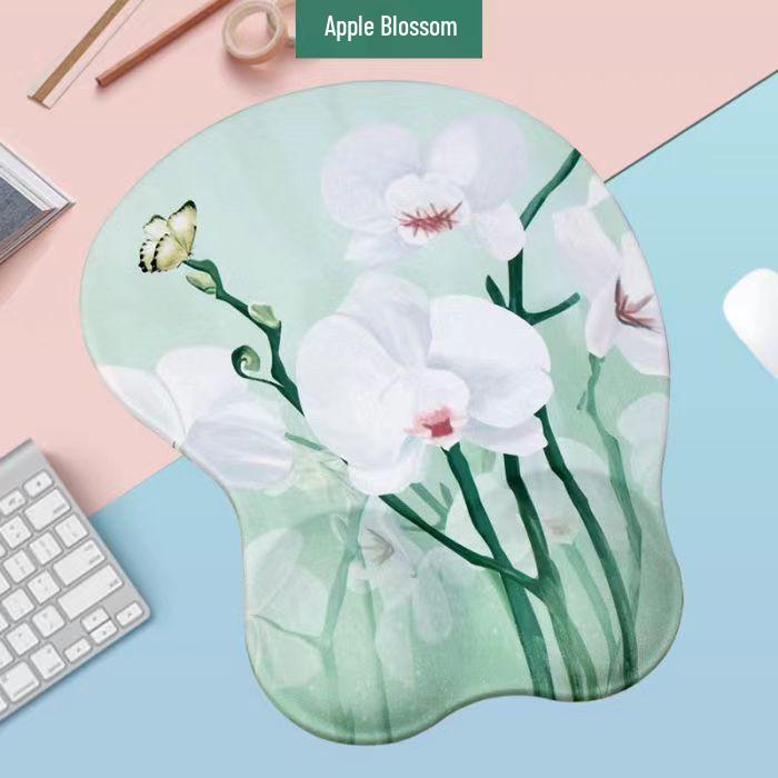 3D Cute Cartoon Silicone Wrist Rest Mouse Pad with Memory Foam