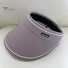 Sun Visor Hat Large Brim High Toughness Quick-drying Non-stuffy Letter Decor Beach Protection Multi-colors Breathable Women Cap for Daily Life Outdoor