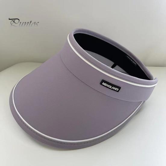 Sun Visor Hat Large Brim High Toughness Quick-drying Non-stuffy Letter Decor Beach Protection Multi-colors Breathable Women Cap for Daily Life Outdoor