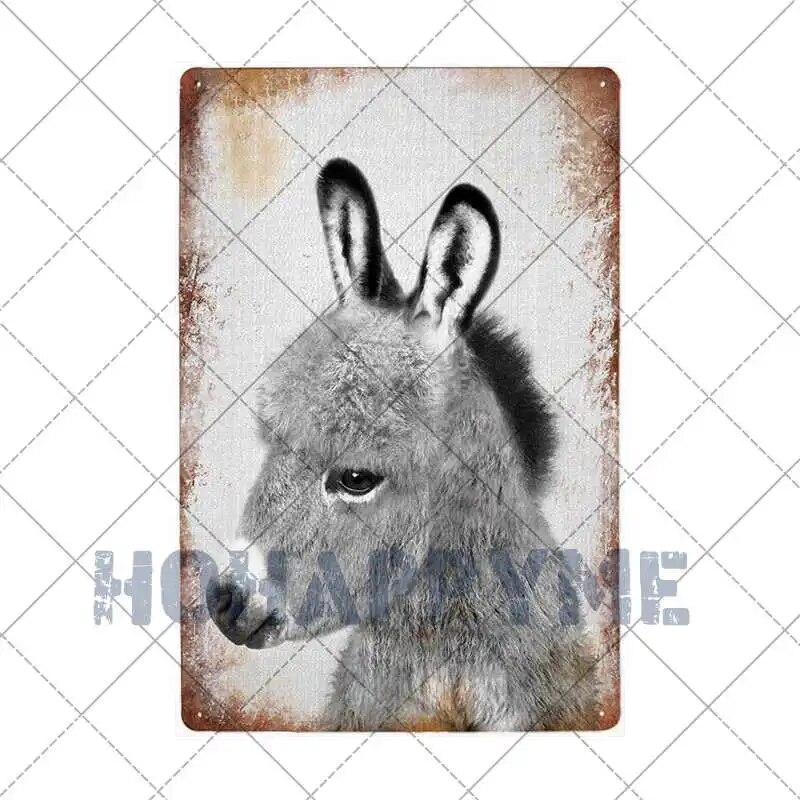 Bauernhof-Deko, Löwe, Pferd, Tiger, Schaf, Tier, Haustier, Freilandhaltung, Schild, Poster, Metall, Wandkunst, Platten, Eisenmalerei, Wohnkultur, 20 x 30 cm