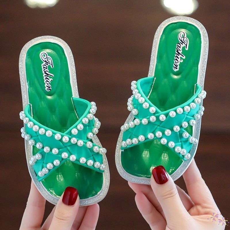 Children's Slippers Girls Summer Baby Slippers Home Indoor Deodorant Non-slip Girls Slippers Medium Children's Cool Slippers