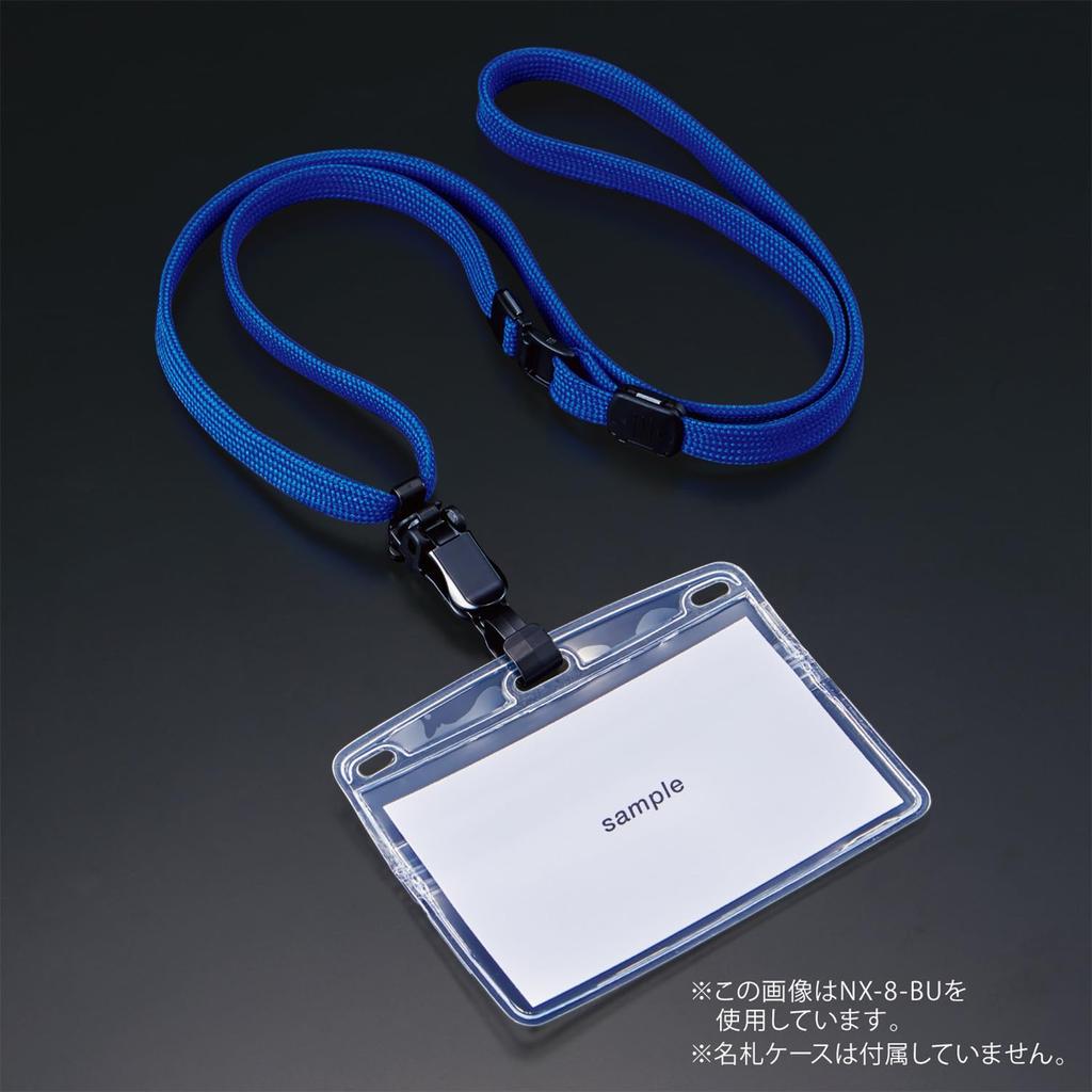 Open Industrial Loop Clips for Name Tags, Lanyards, Neck Straps, String, Detachable, 10-Piece Set, Blue, NX-8-BU