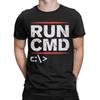 Herren Run Cmd T-Shirts 100% Baumwolle Oberteile Kreatives Kurzarm Rundhals T-Shirt Übergröße T-Shirt