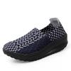 Luminous woven shoes Lazy shoes Fashion trend Thick sole, foot cover breathable casual shoes Sports square dance shoes