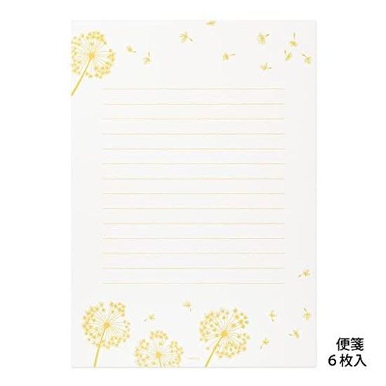Midori Letter Set Foil-Stamped Envelope Cotton Wool Pattern