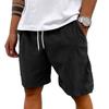 Men's Retro Corduroy Shorts, Casual Loose And Textured Shorts, Solid-color Sport Knee-length Pants