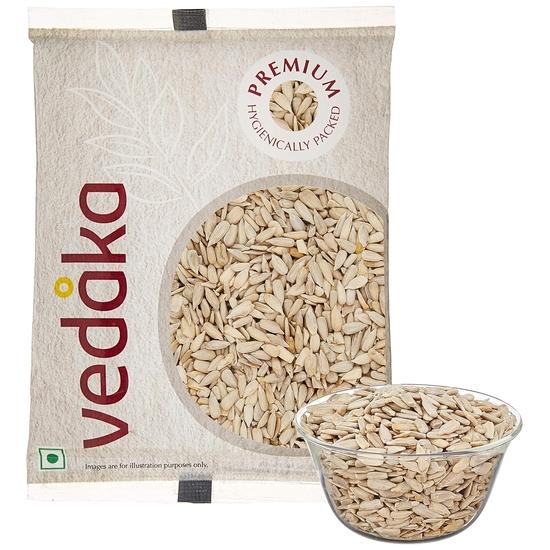 Vedaka Premium Sonnenblumenkerne, 200 g und Amazon Marke - Vedaka Beliebte Cashews - Gebrochen, 200g