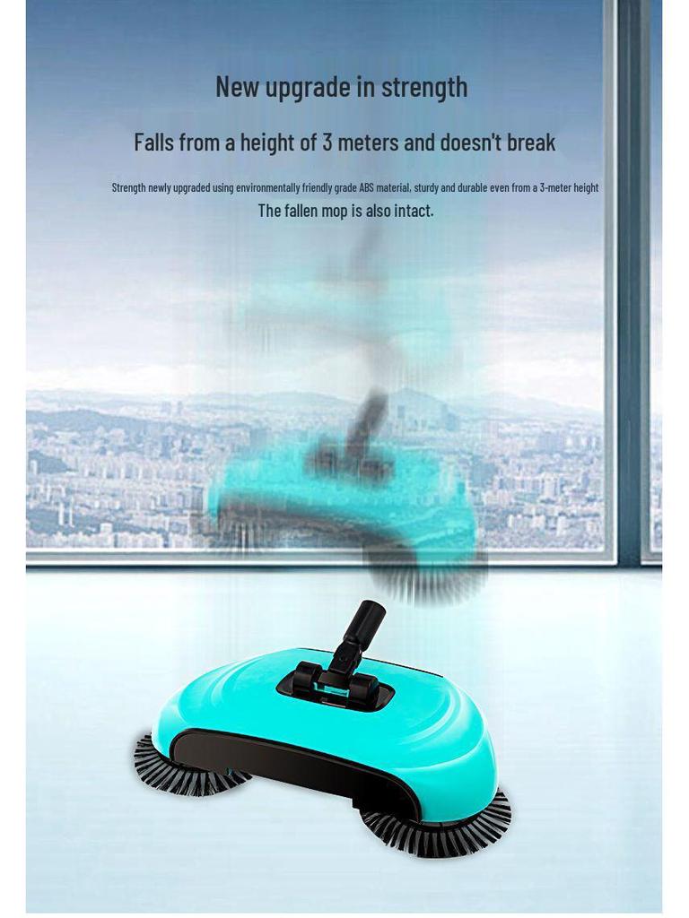 Push Sweeper: Lazy Mop & Vacuum Broom in Red, Blue, Purple