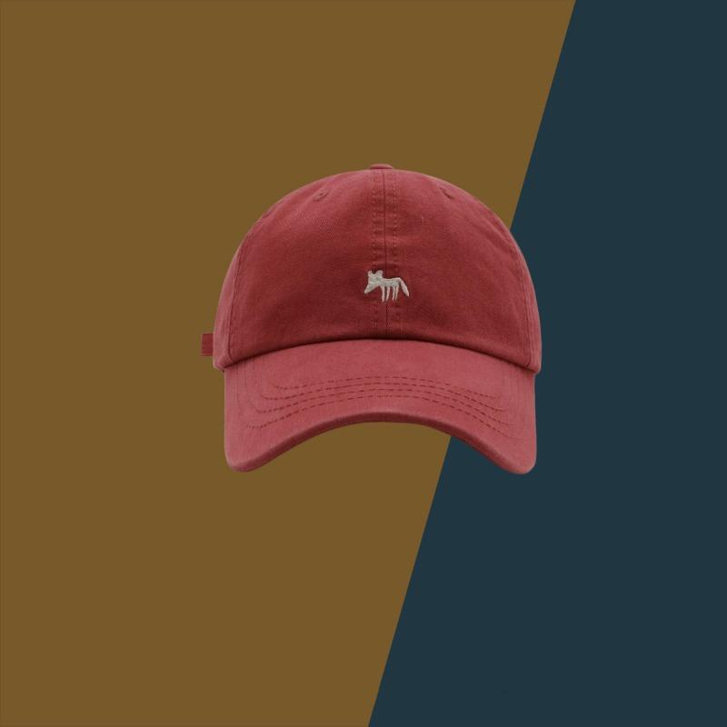 Cute Versatile Little Fox Embroidered Baseball Cap Men's and Women's Spring and Summer Street Fashion Cap Showing Small Face