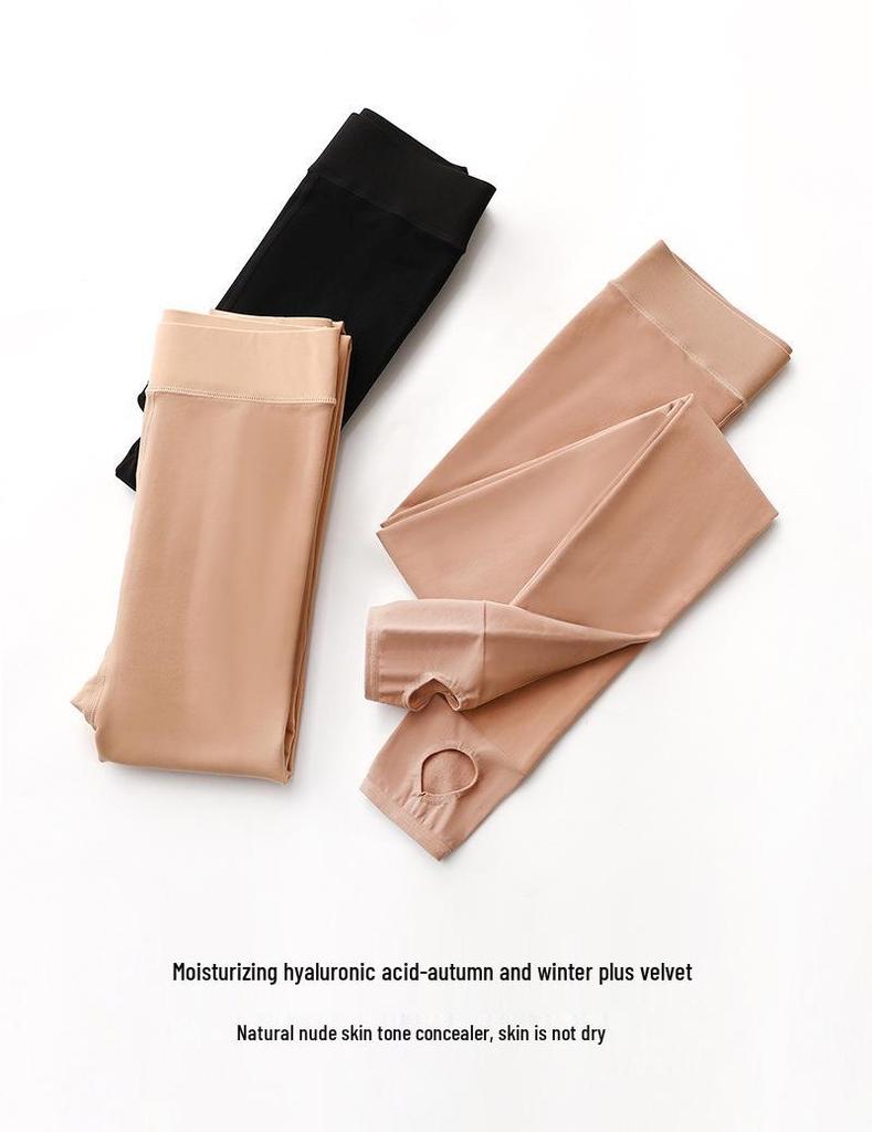 Fleece-Lined Plus Size Nylon Pantyhose: Warm, Invisible, Anti-Exposure Base Layer Stockings