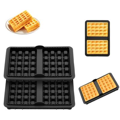 1/2 Stück Silikon Waffelform, Küchen Waffeleisen Quadratische Waffelform für Kuchen Schokolade Handwerk Süßigkeiten Seife Gebäckzubehör