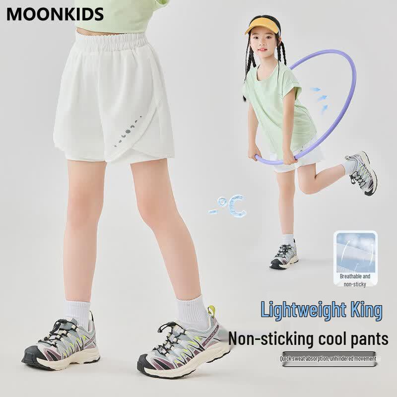 Moonkids Girls Quick-Dry Summer Sport Shorts 140cm