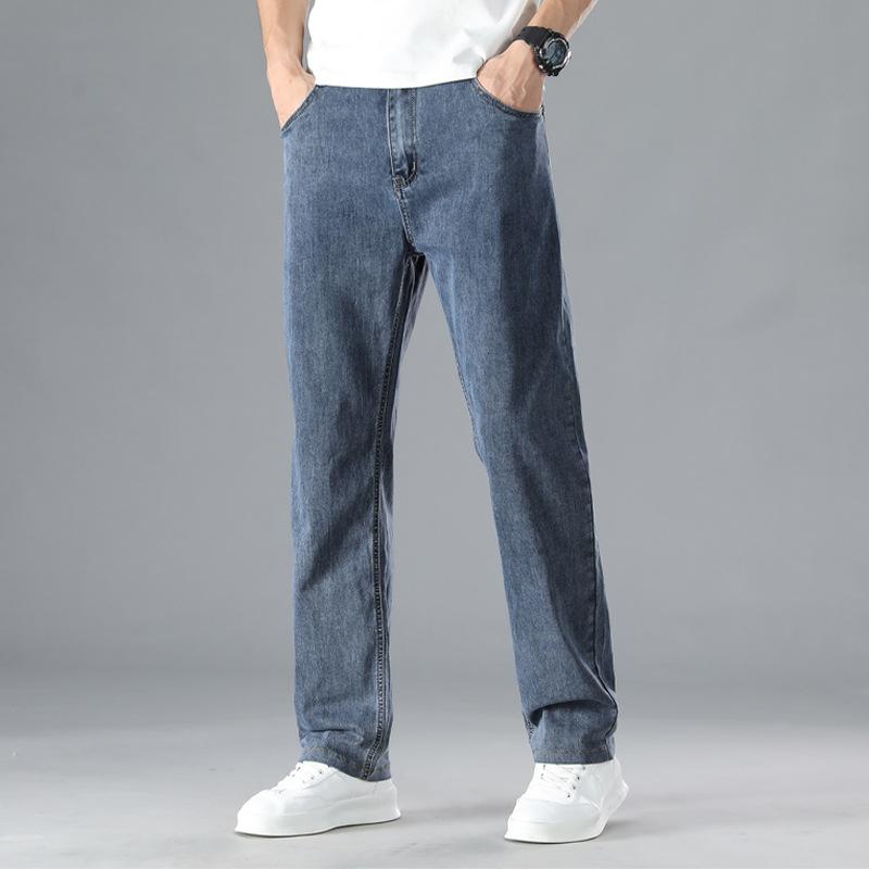 

Men s Plus Size Straight-Leg Trousers Lightweight High-Waisted Stretch Casual Trousers 56