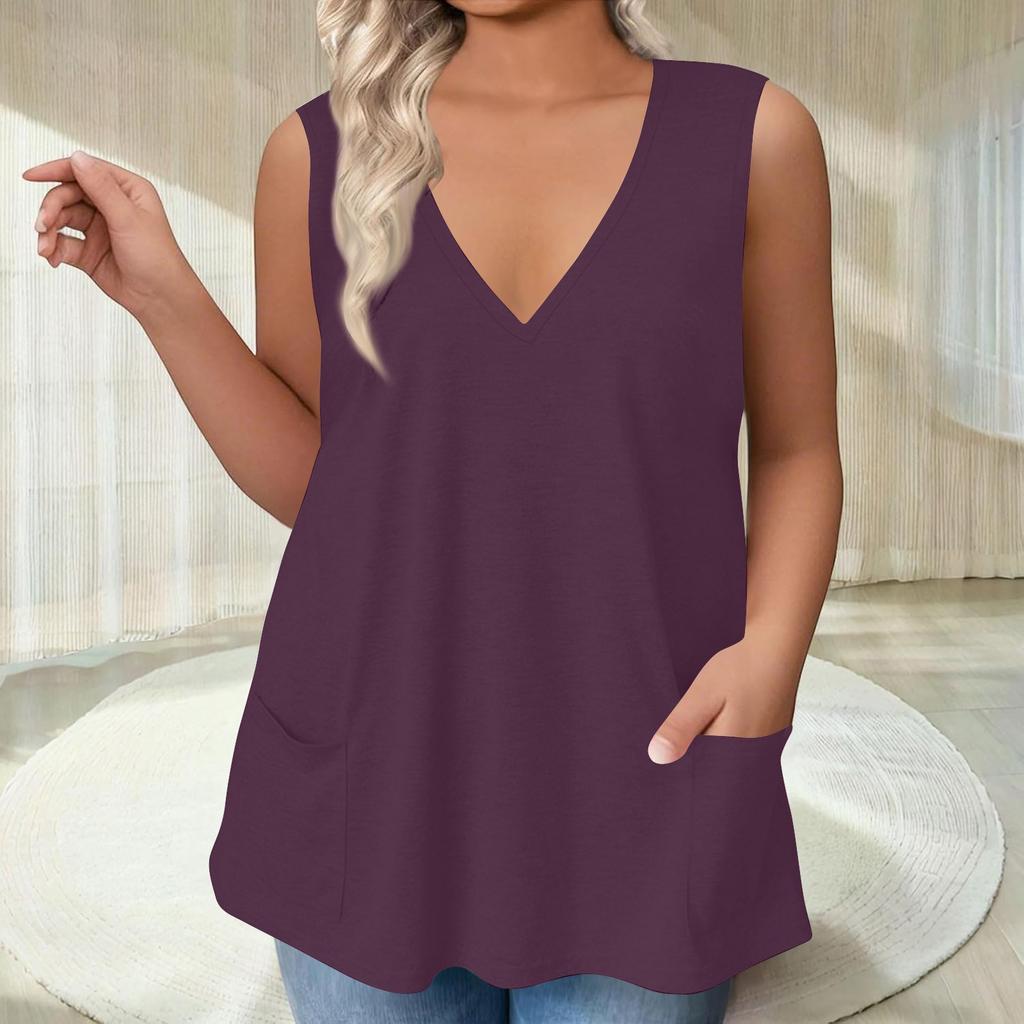 Womens Tank Top Dressy Casual Shirts Summer Loose Fit Camisole Cute Trendy Clothes Sleeveless Blouses