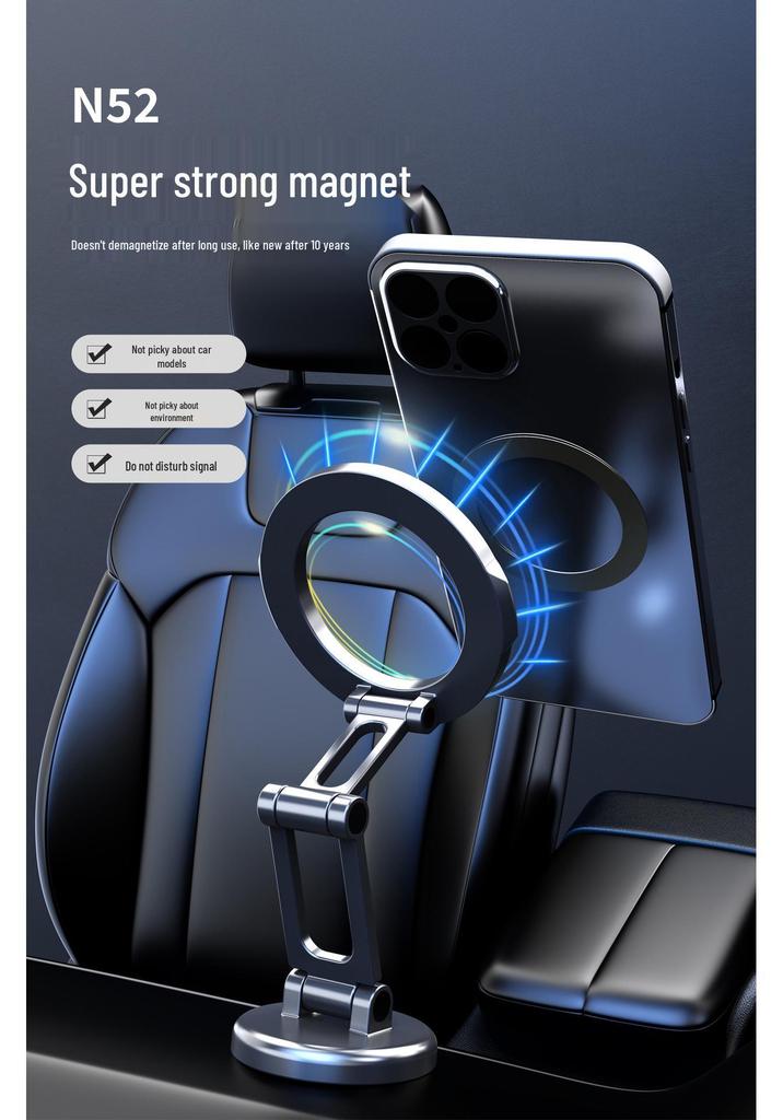 Double Foldable Magnetic Car Dashboard Phone Holder - High-End Rotatable Design