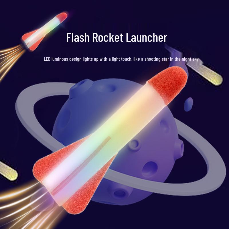 Kids' Outdoor Light-Up Launching Rocket Toys