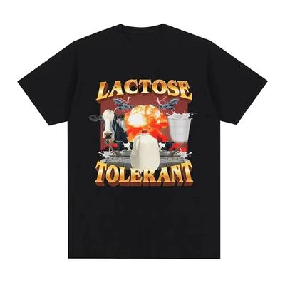 Camiseta Estampada Gráfica Tolerante a la Lactosa para Mujer Moda Vintage Camisetas de Manga Corta 100% Algodón Casual Acogedoras Camisetas de Verano